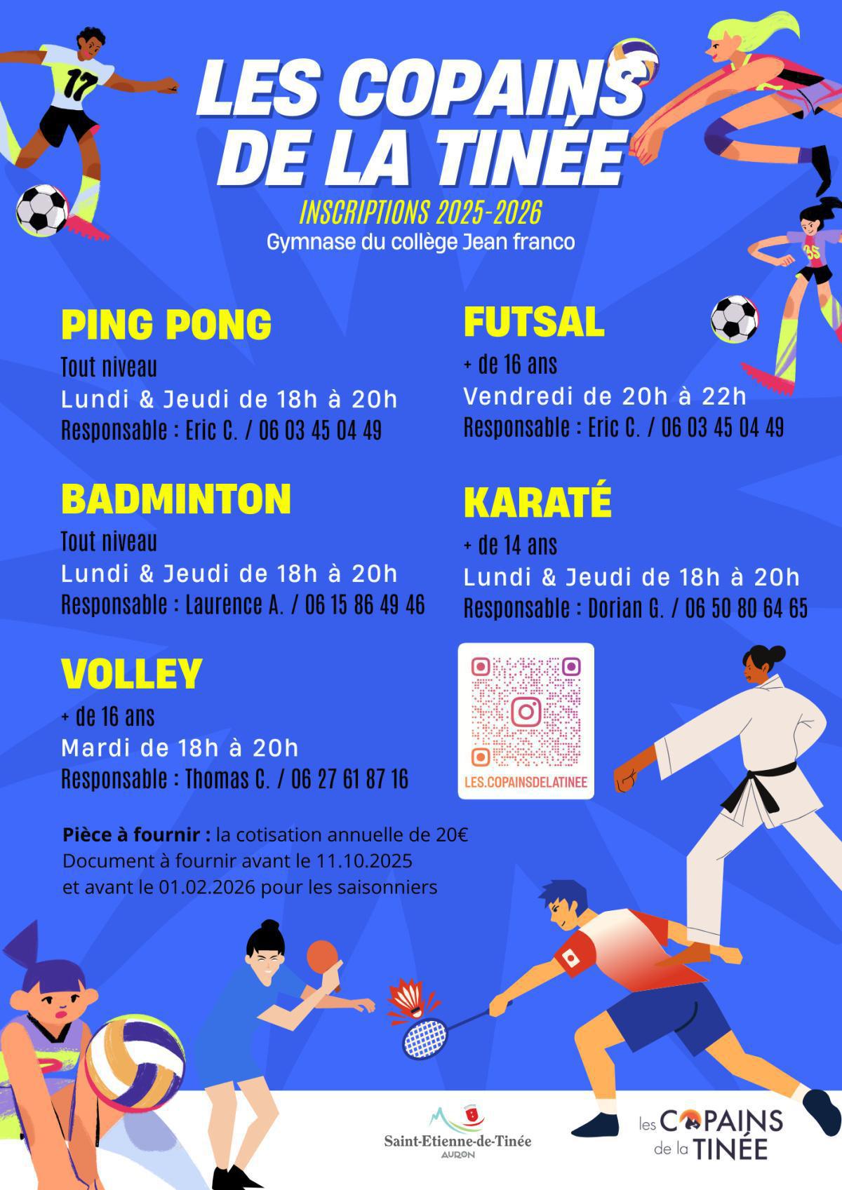  Volley Ball / Ping Pong / Badminton / Karaté 