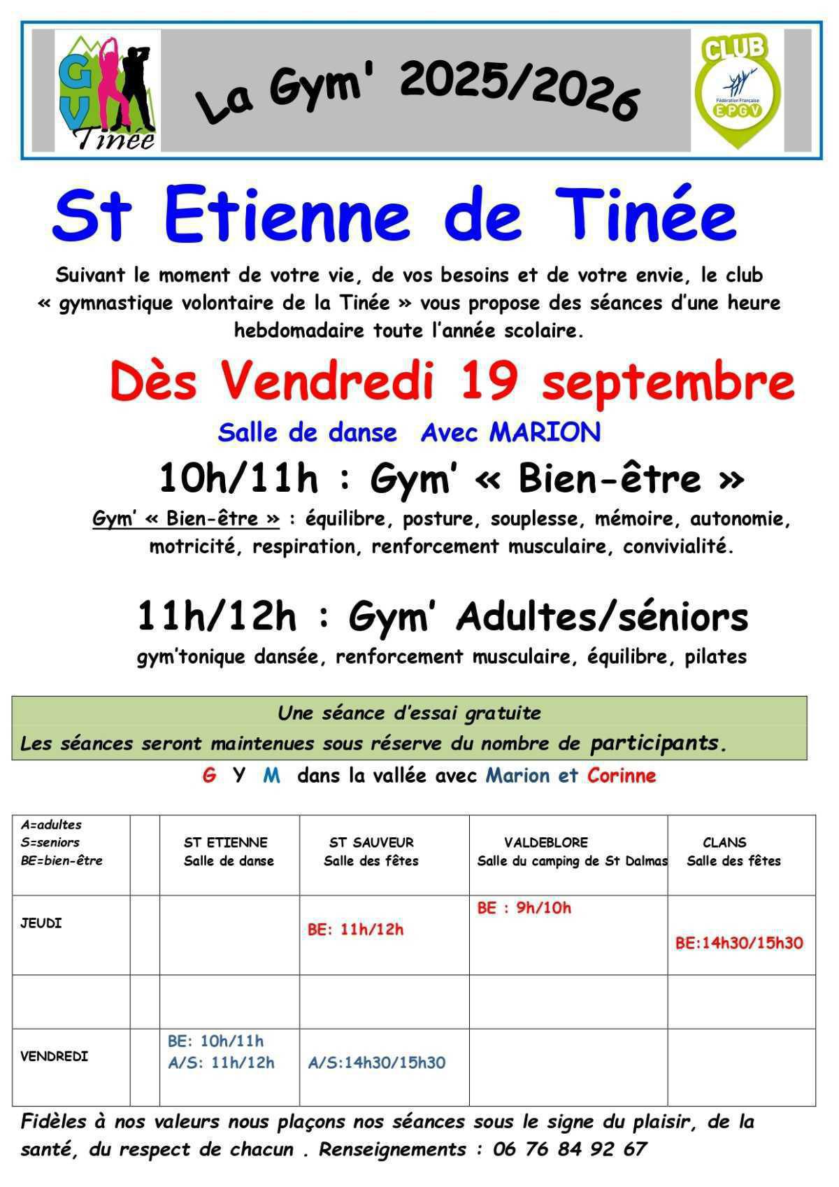  Gymnastique volontaire sénior 