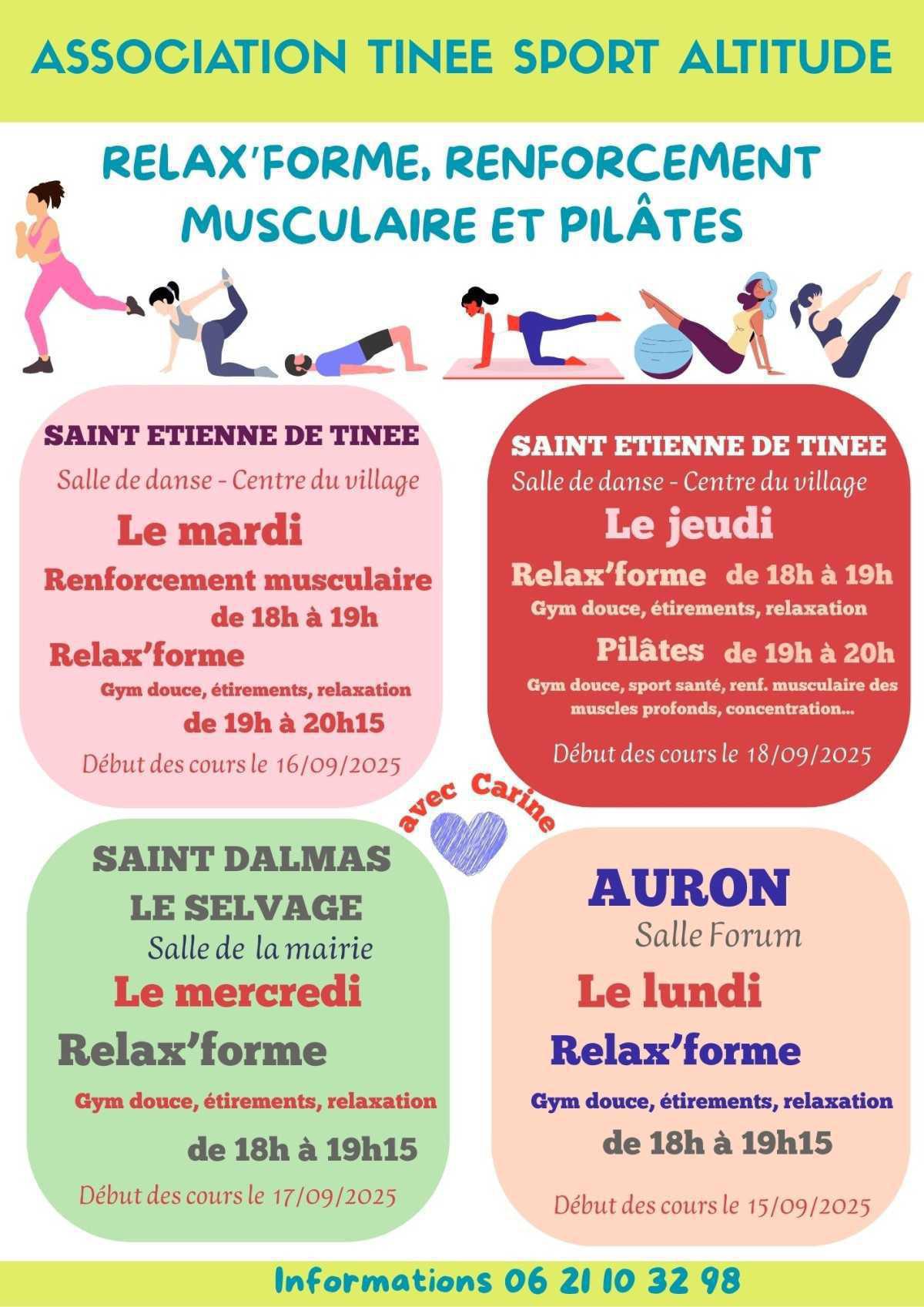 Relax'form - Renforcement musculaire - Pîlate 