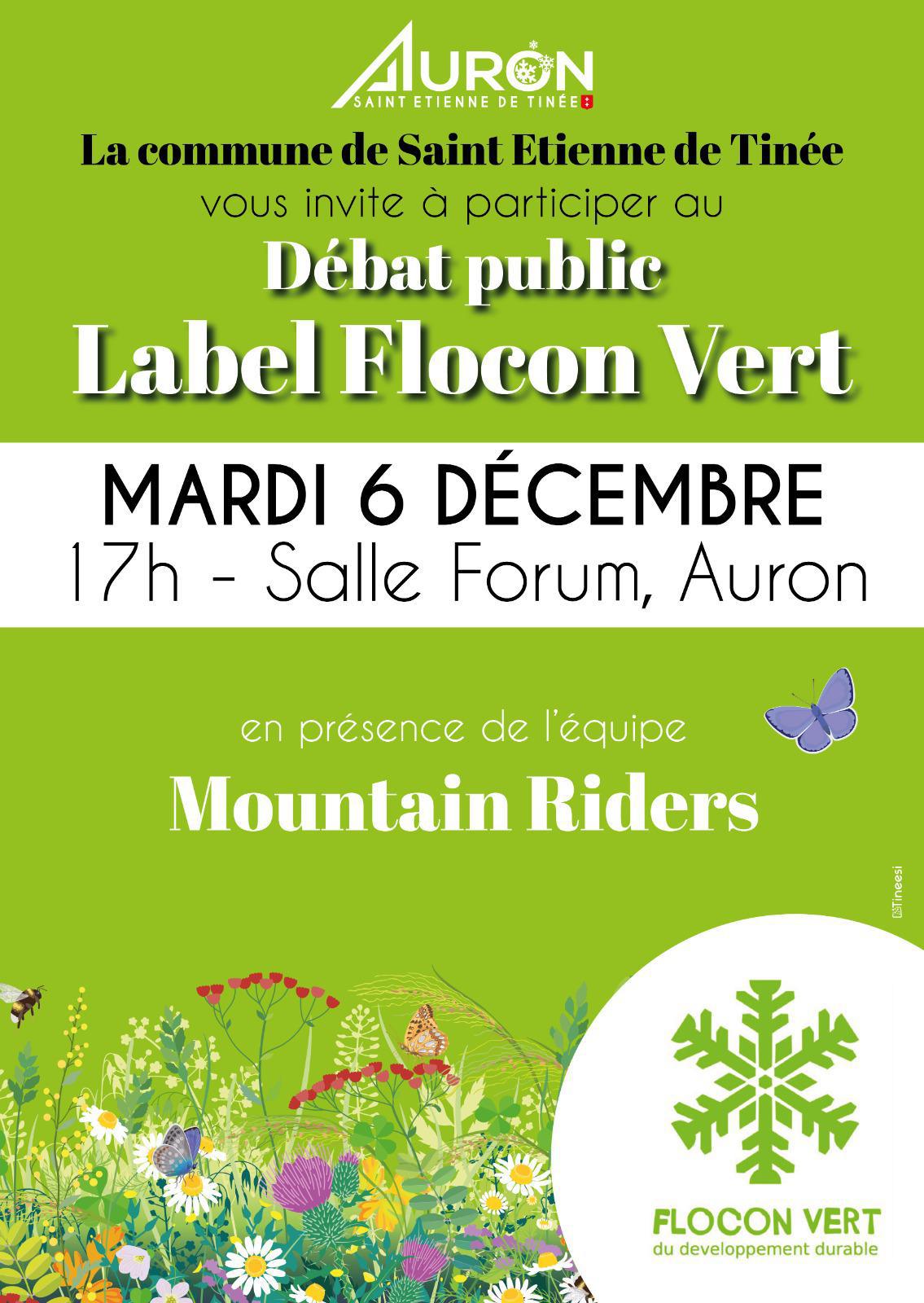 "Label Flocon Vert" Débat Public le 6 décembre