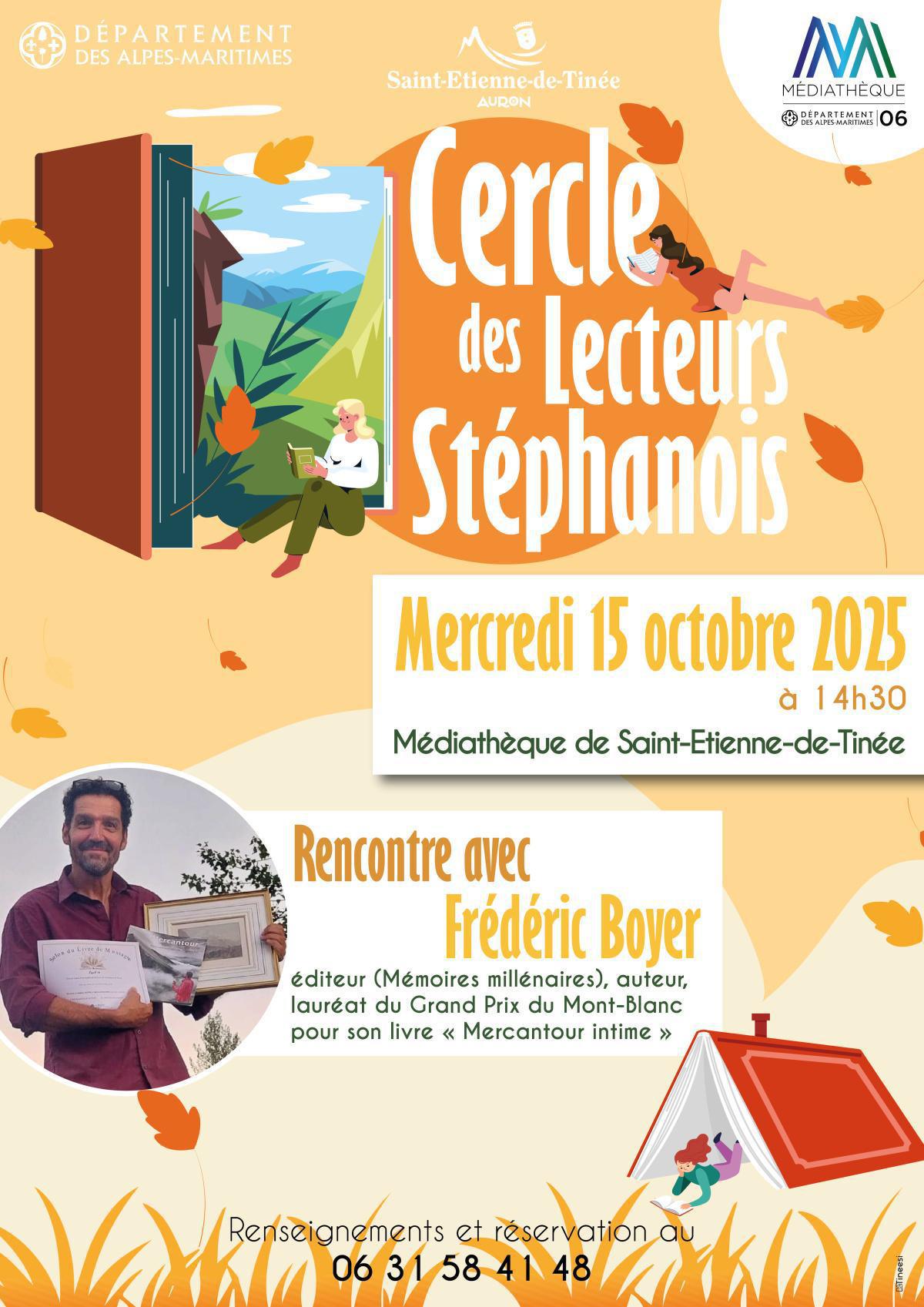 Le Cercle des Lecteurs Stéphanois rencontre avec Frédéric Boyer