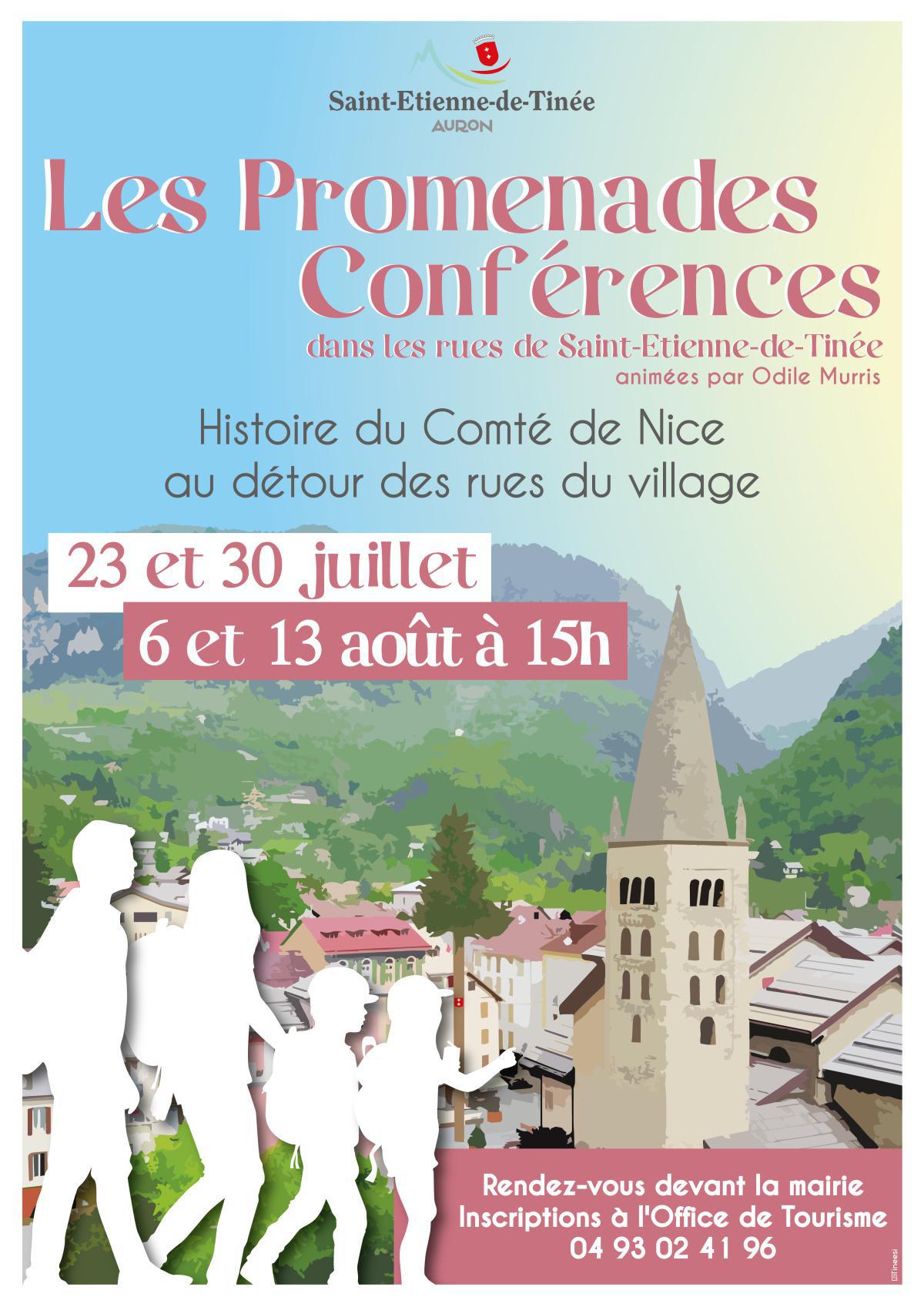 Les Promenades Conférences 23 & 30 juillet - 6 & 13 août