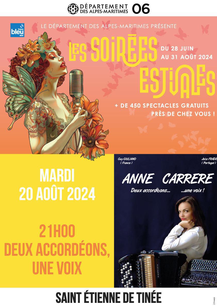 Les Soirées Estivales "Deux accordéons, une voix" Anne Carrère