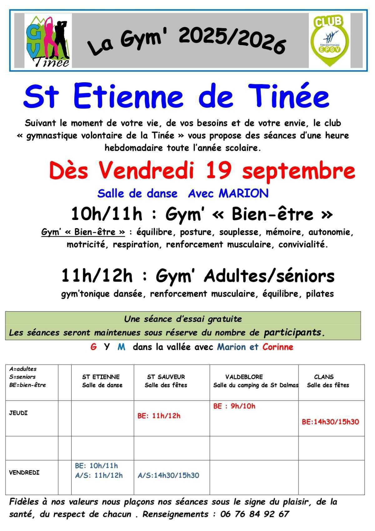 Activités enfants et adultes 2025/2026