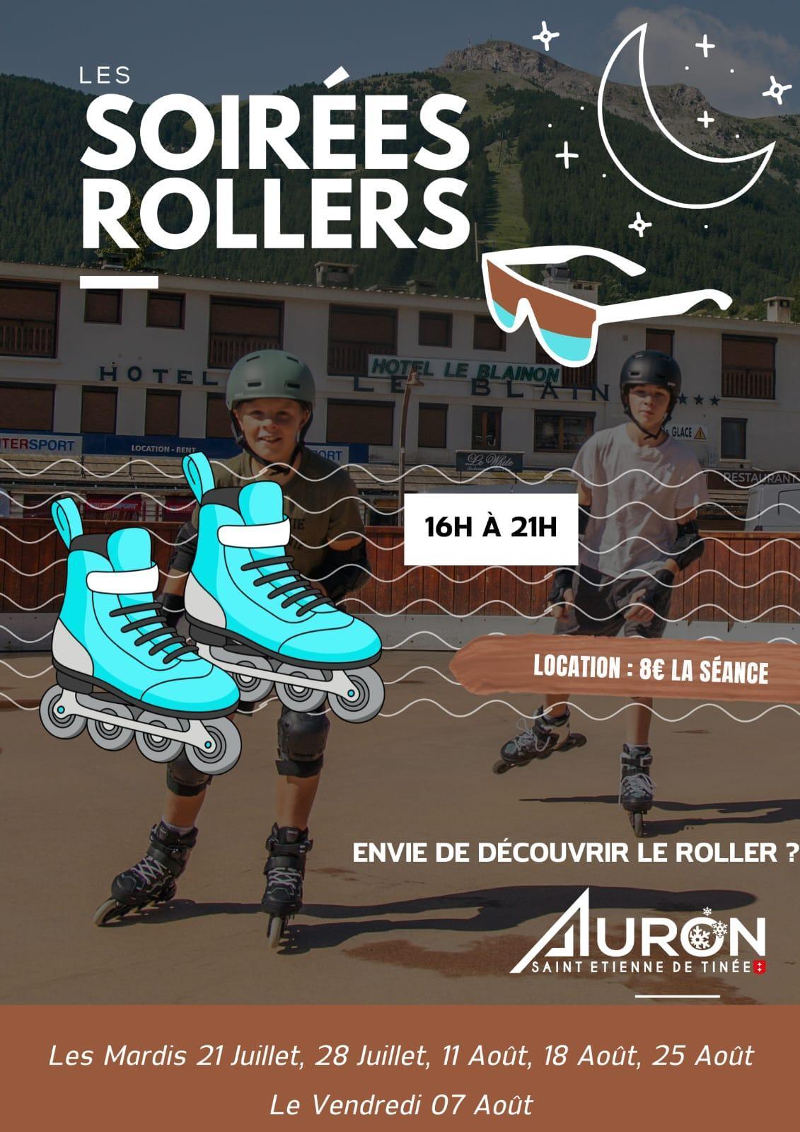 🛼 Soirée Rollers à Auron ! 🌙