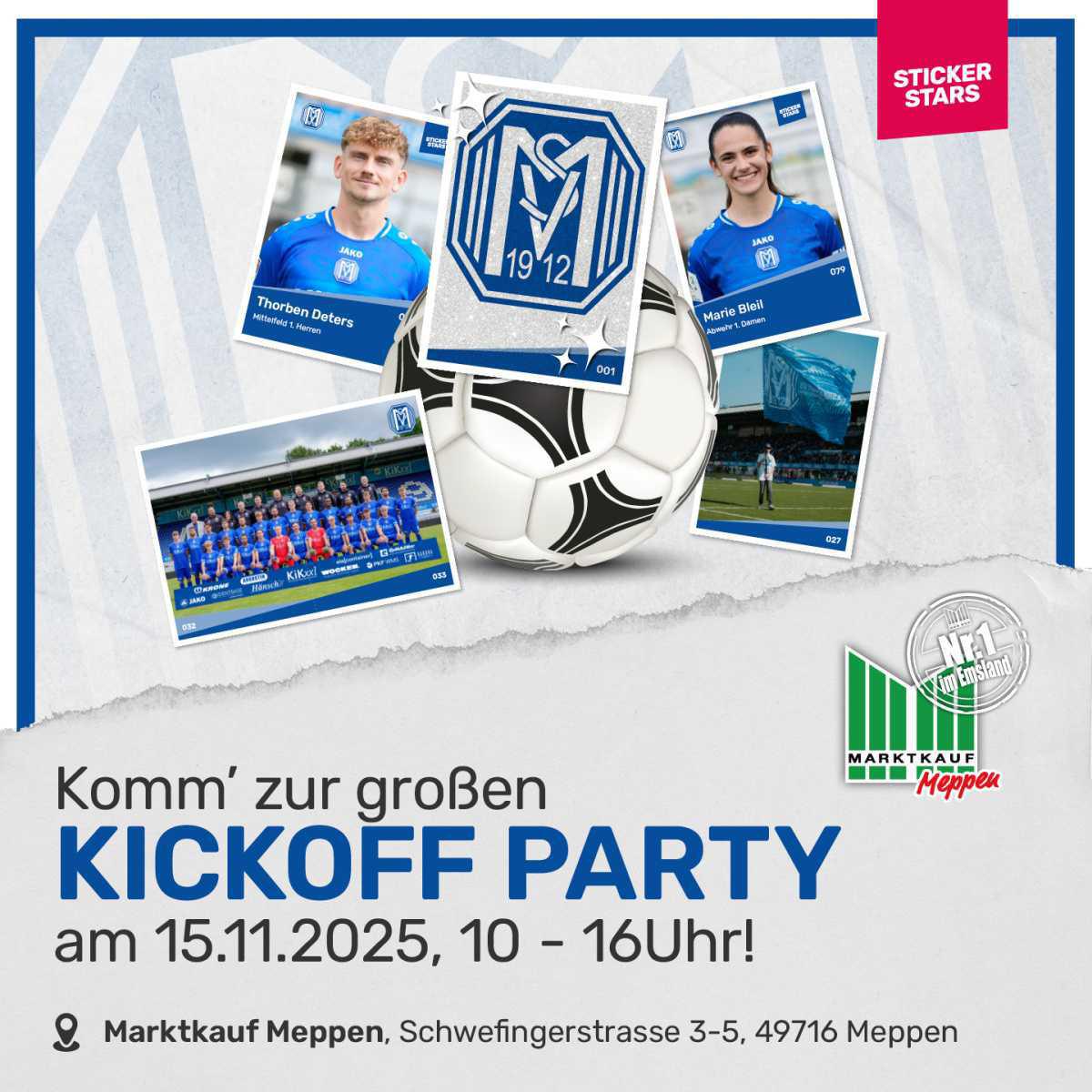 Das Stickeralbum des SV Meppen - Verkaufsstart am Samstag, 15.11.25 Das Stickeralbum des SV Meppen - Verkaufsstart am Samstag, 15.11.25