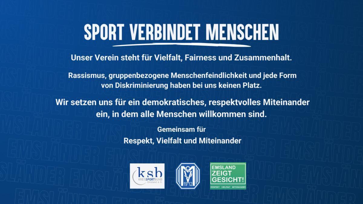 Sport verbindet Menschen: SV Meppen setzt Zeichen für Vielfalt und Zusammenhalt Sport verbindet Menschen: SV Meppen setzt Zeichen für Vielfalt und Zusammenhalt
