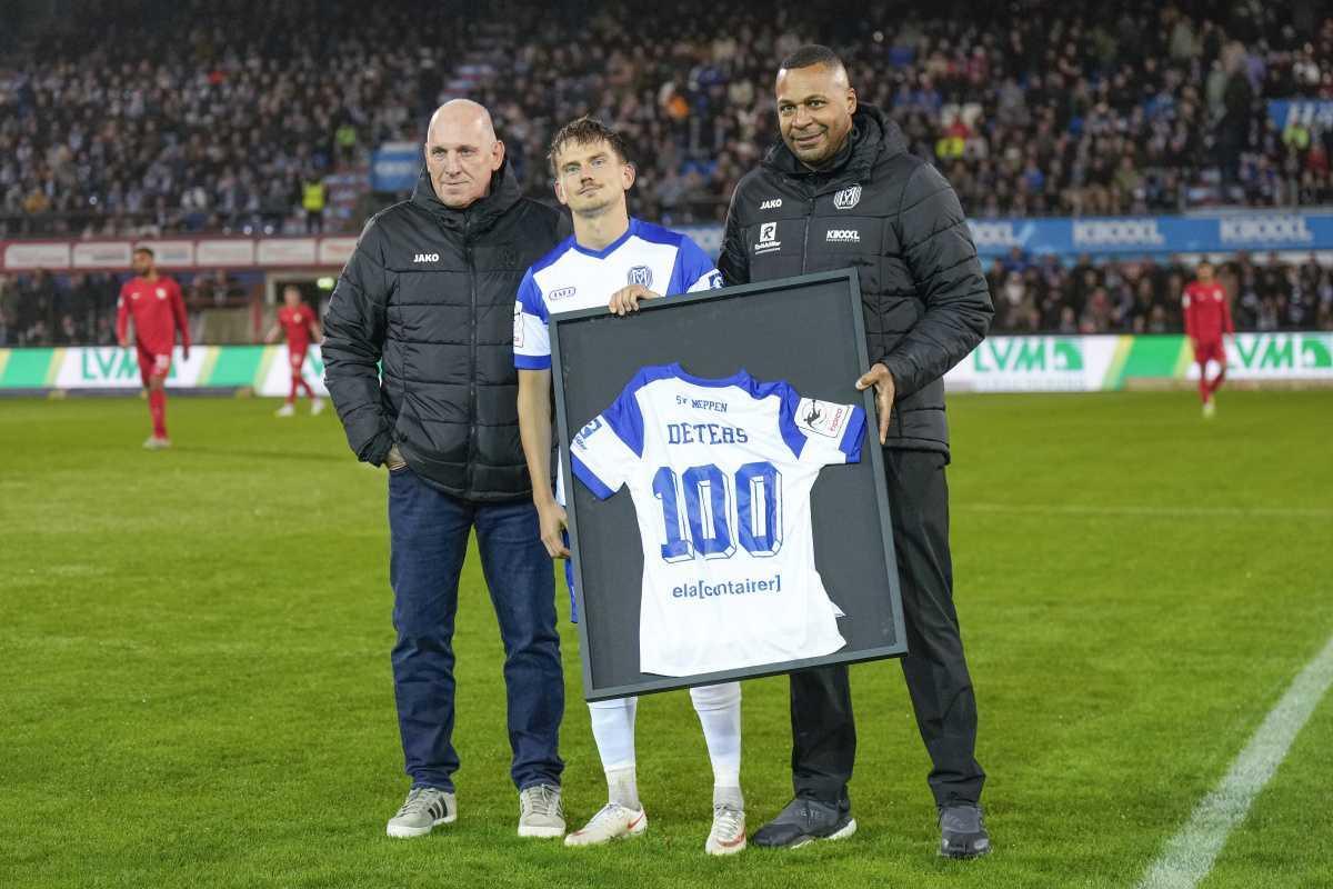100 Pflichtspiele für den SVM: Thorben Deters geehrt