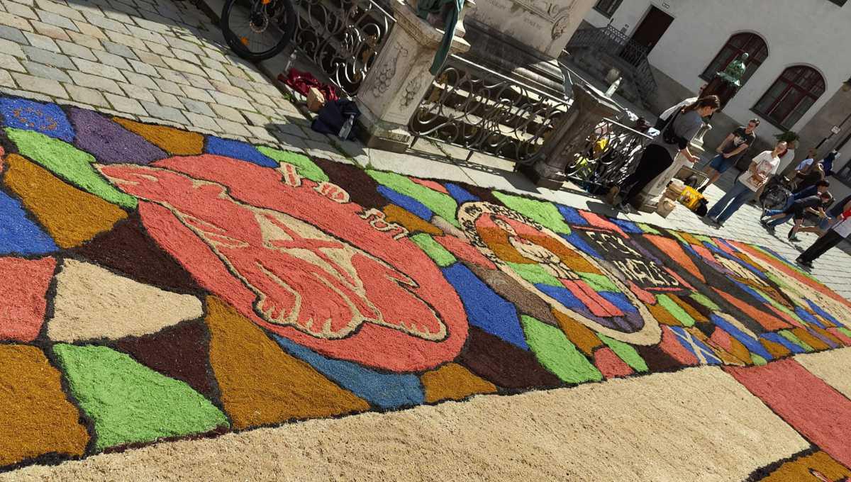 Plötzlich wird der Marienplatz bunt