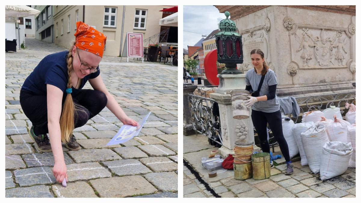 Plötzlich wird der Marienplatz bunt Plötzlich wird der Marienplatz bunt
