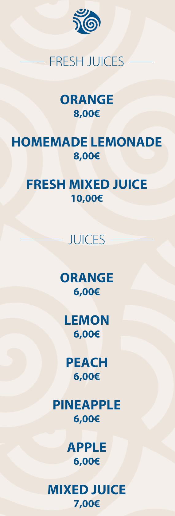 Fresh Juices & Juices