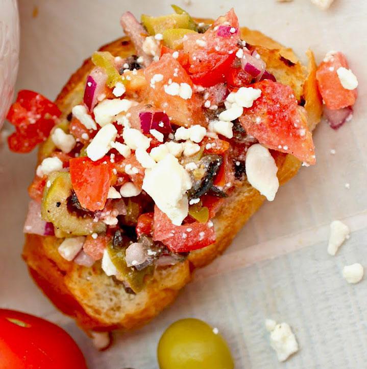 Greek Summertime Bruschetta