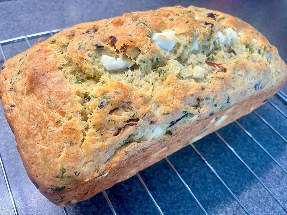 Sun-Dried Tomato, Feta, & Kalamata Olive Quick Bread