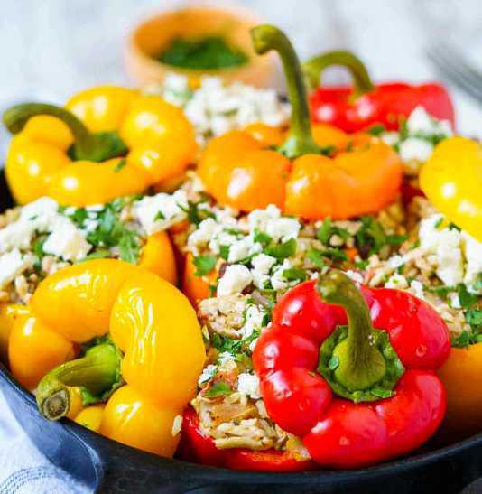Ground Chicken Stuffed Peppers
