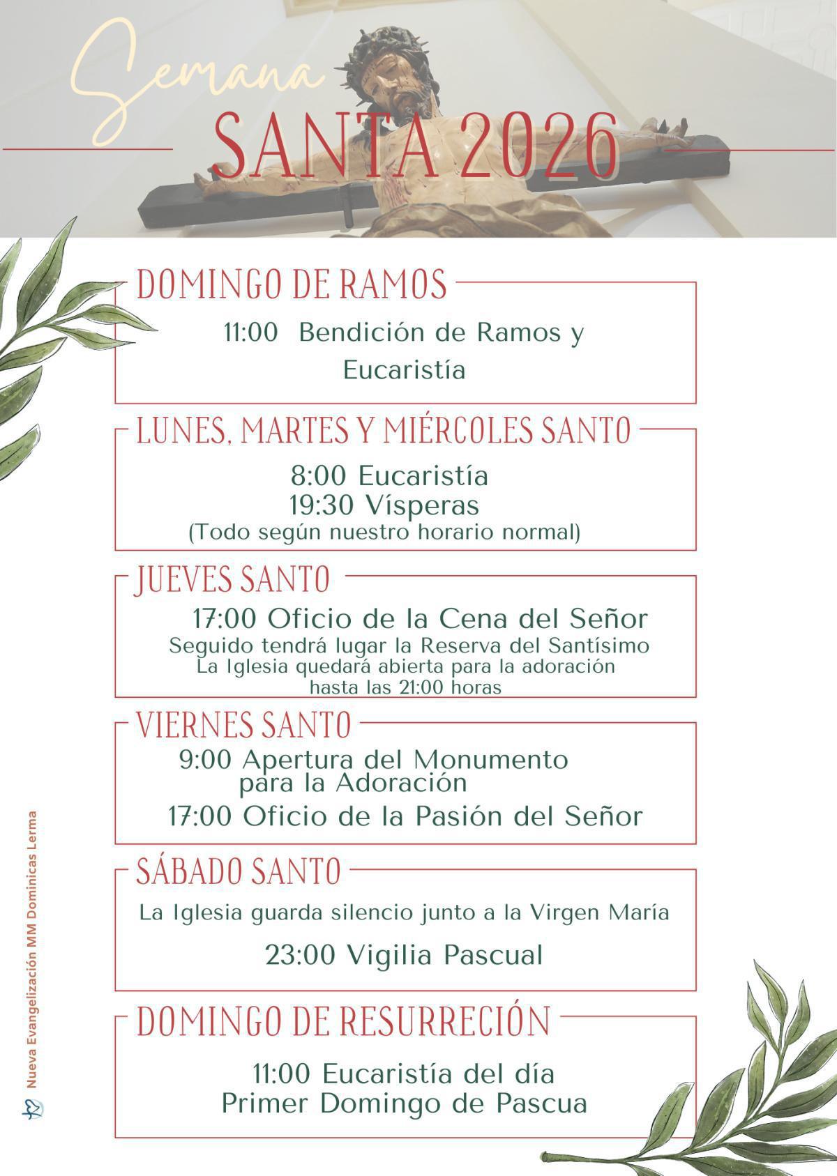 Horario de Semana Santa