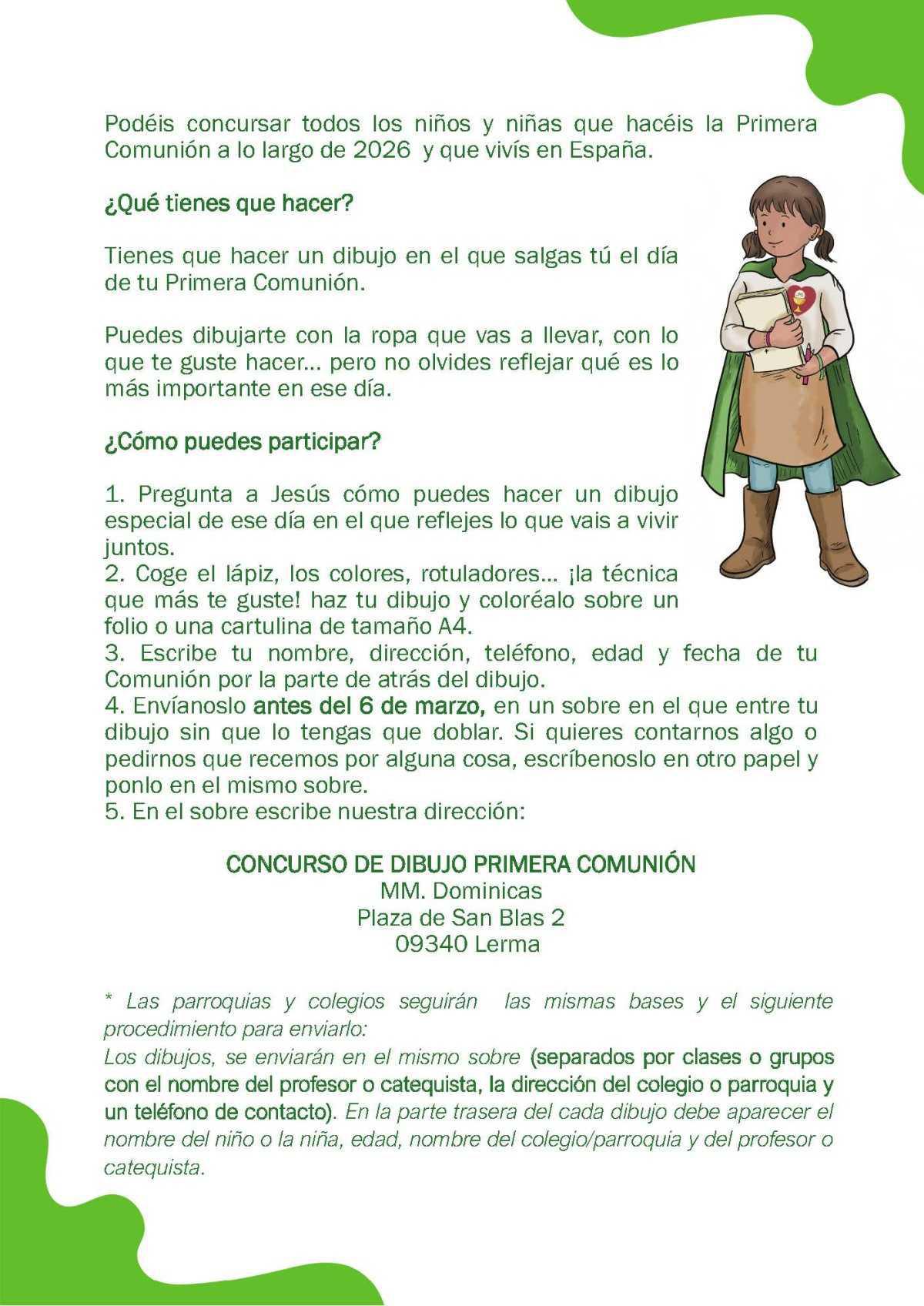 BASES DEL VI CONCURSO DE DIBUJO: MI PRIMERA COMUNIÓN