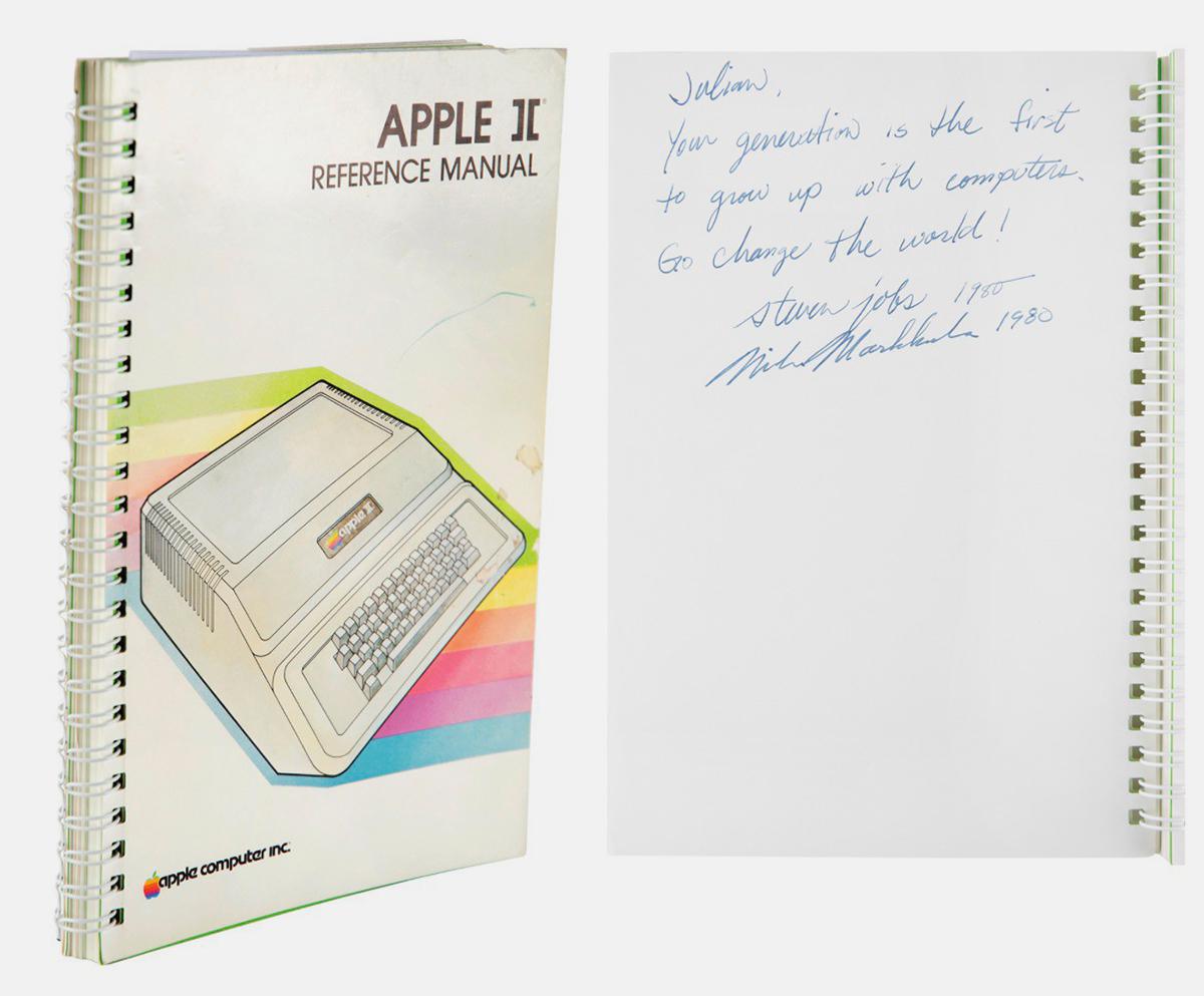 Инструкцию для Apple II с подписью и вдохновлявшим посланием Стива Джобса продали за 787 тысяч долларов Инструкцию для Apple II с подписью и вдохновлявшим посланием Стива Джобса продали за 787 тысяч долларов