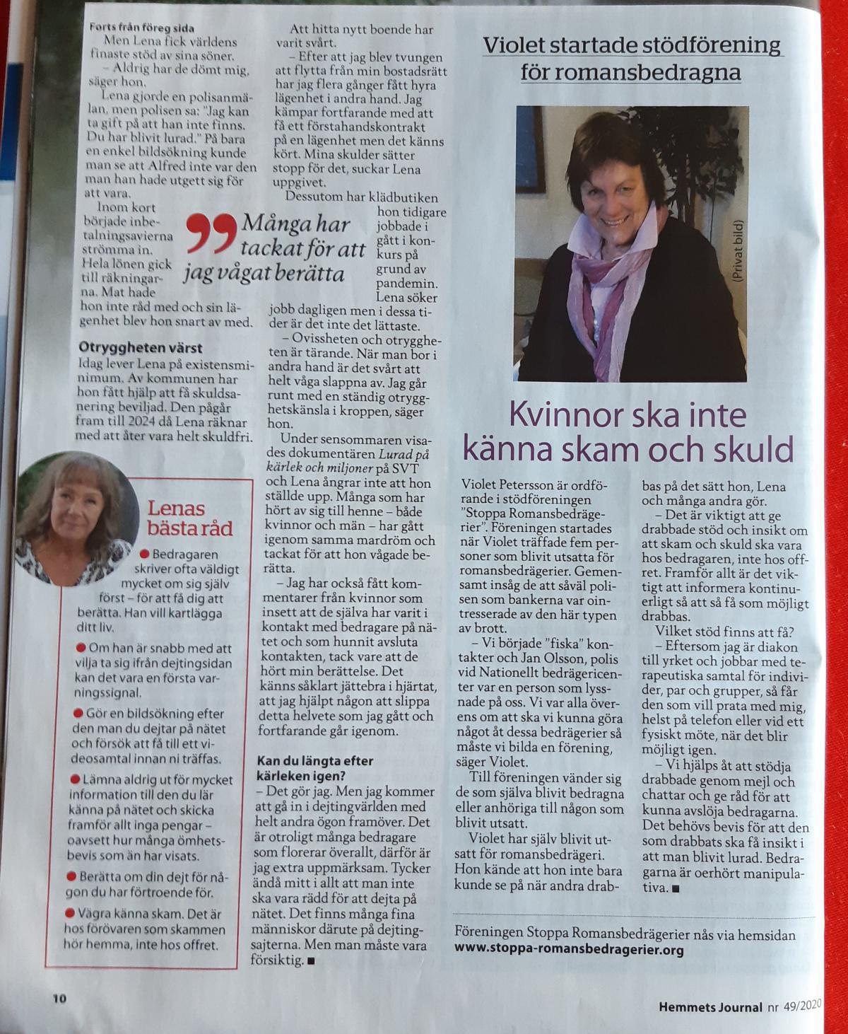 Tidningsartiklar från Sydsvenskan, Allas veckotidning, Örebro, Stenungsund, Expressen, Hemmets Journal, Göteborgsposten och Tranås-Posten Tidningsartiklar från Sydsvenskan, Allas veckotidning, Örebro, Stenungsund, Expressen, Hemmets Journal, Göteborgsposten och Tranås-Posten