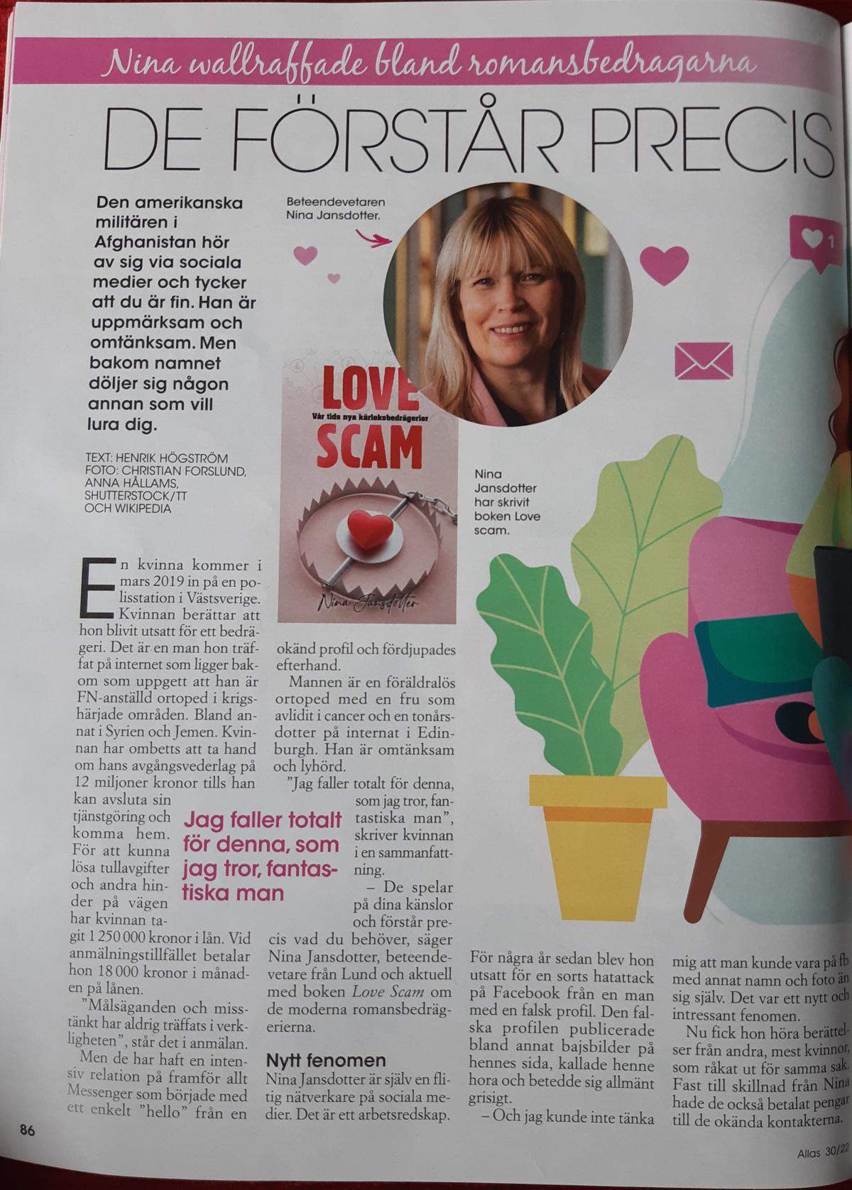 Tidningsartiklar från Sydsvenskan, Allas veckotidning, Örebro, Stenungsund, Expressen, Hemmets Journal, Göteborgsposten och Tranås-Posten Tidningsartiklar från Sydsvenskan, Allas veckotidning, Örebro, Stenungsund, Expressen, Hemmets Journal, Göteborgsposten och Tranås-Posten