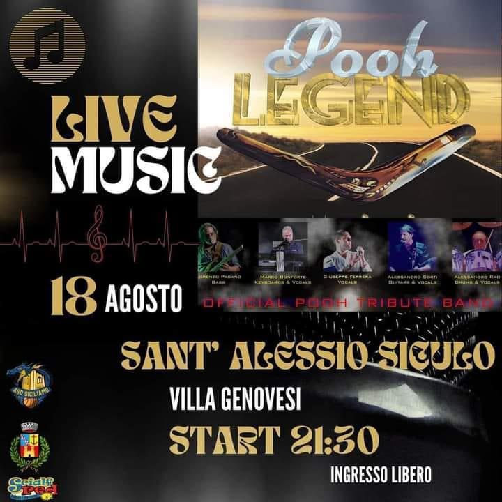 Pooh Legend Live Music - Tribute Band (inizio ore 21:30)
