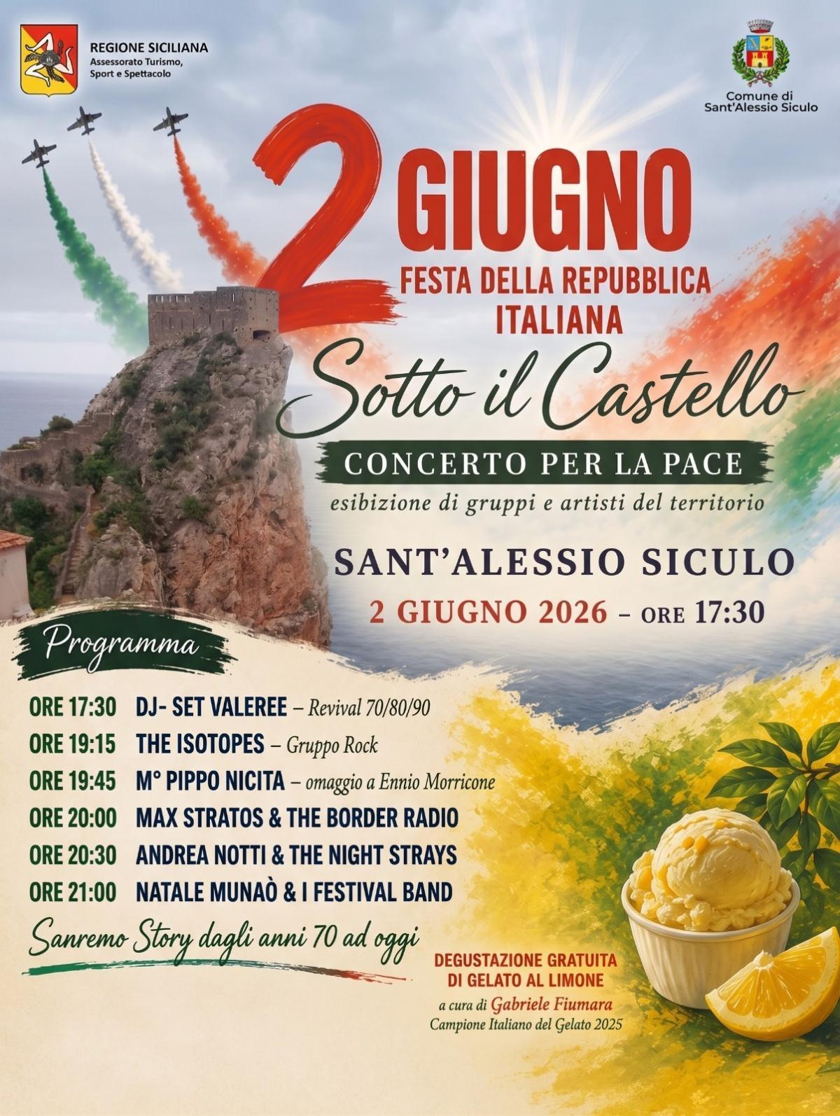 2 Giugno Festa della Repubblica Italiana - Sotto il Castello Concerto della Pace