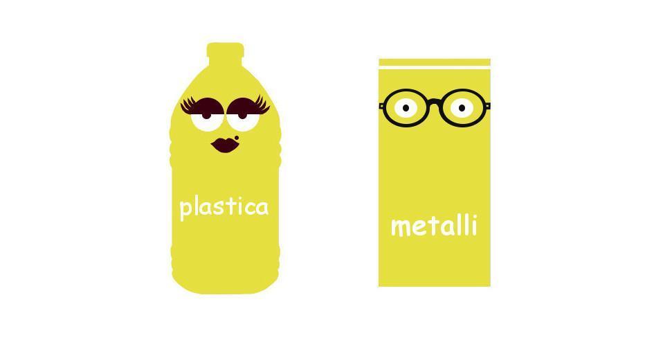 Stasera esporre plastica e alluminio