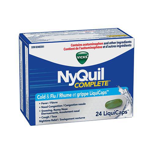 저녁용 복합 감기약-NYQUIL COMPLETE COUGH, COLD & FLU RELIEF