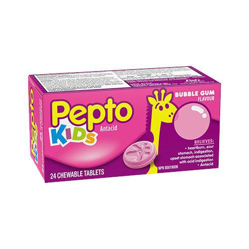 소아 속쓰림/배탈-Pepto Kids Chewable Tablets Bubblegum