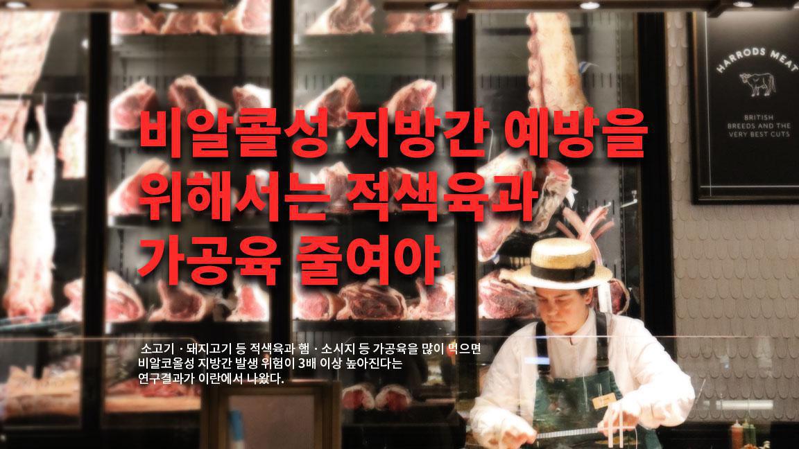 비알콜성 지방간 예방을 위해서는 적색육과 가공육 줄여야