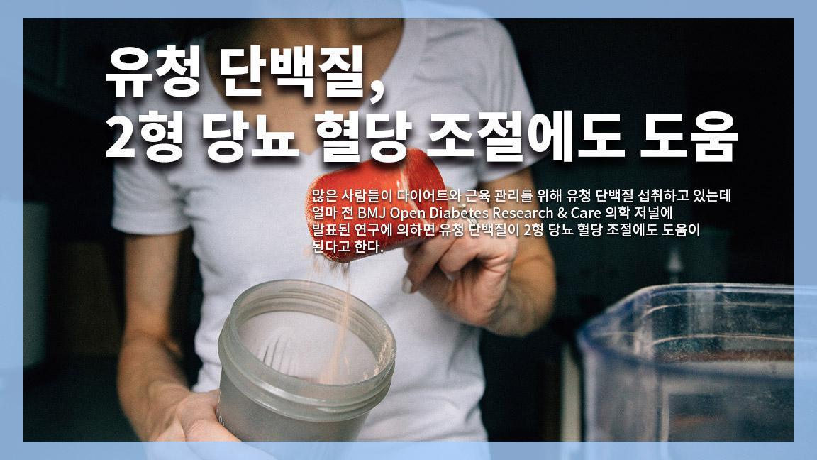 유청 단백질, 2형 당뇨 혈당 조절에도 도움 유청 단백질, 2형 당뇨 혈당 조절에도 도움