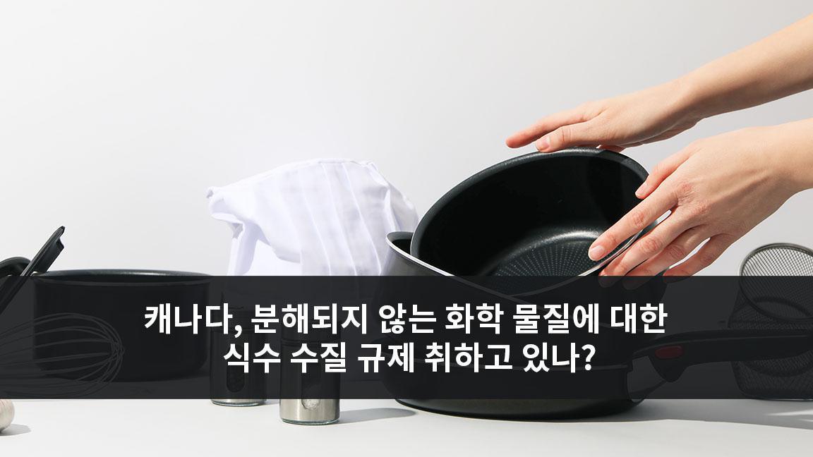 캐나다, 분해되지 않는 화학 물질에 대한 식수 수질 규제 취하고 있나?