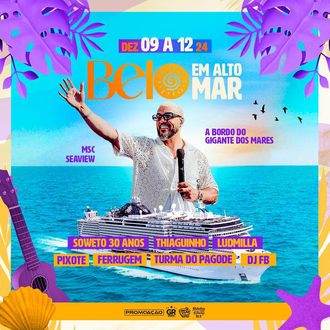 Belo convoca Thiaguinho, Ludmilla, Pixote, Turma do Pagode, Ferrugem, Soweto e DJ FB para o primeiro "Belo Em Alto Mar" Belo convoca Thiaguinho, Ludmilla, Pixote, Turma do Pagode, Ferrugem, Soweto e DJ FB para o primeiro "Belo Em Alto Mar"