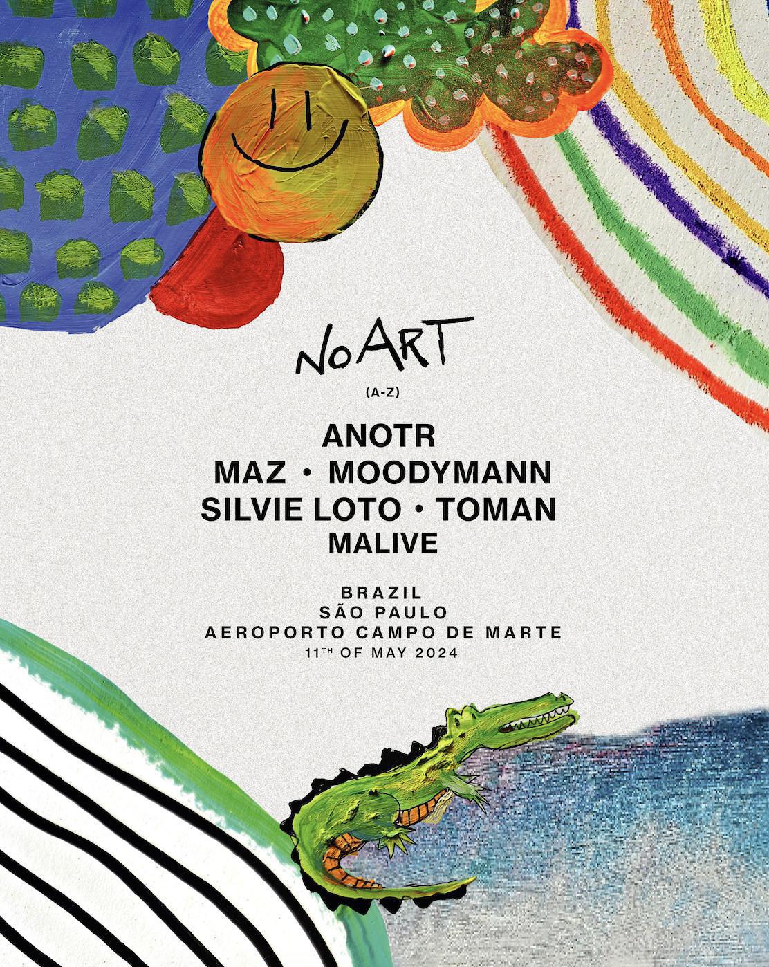 NO ART estreia em São Paulo no dia 11 de maio com ANOTR, Moodymann, Maz e mais NO ART estreia em São Paulo no dia 11 de maio com ANOTR, Moodymann, Maz e mais