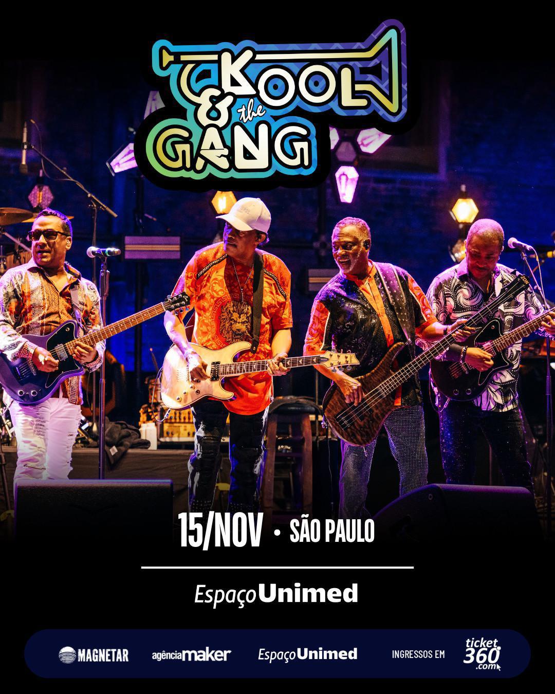 Kool & the Gang Retorna ao Brasil no Espaço Unimed em única apresentação Kool & the Gang Retorna ao Brasil no Espaço Unimed em única apresentação