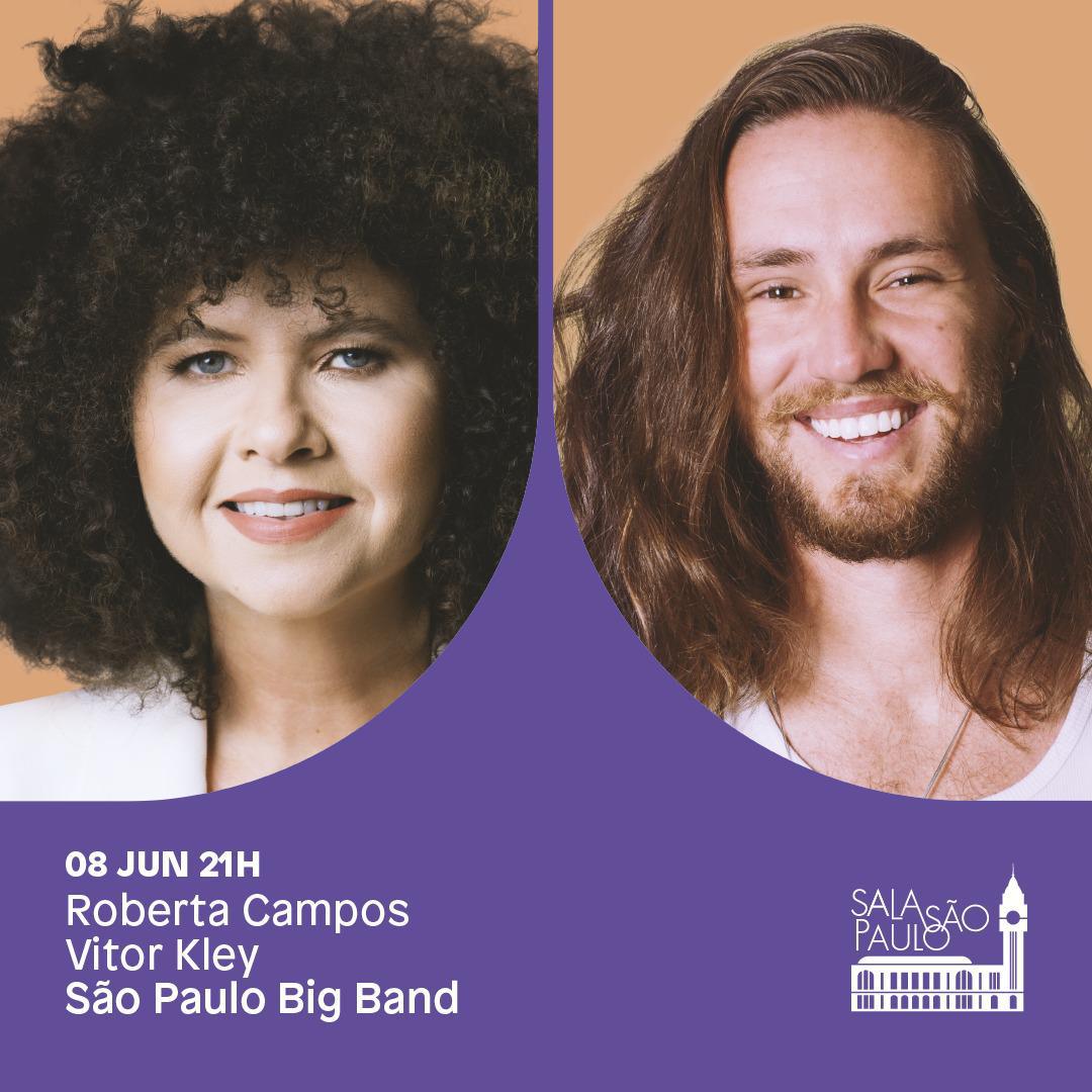 Roberta Campos e Vitor Kley juntos na Sala São Paulo