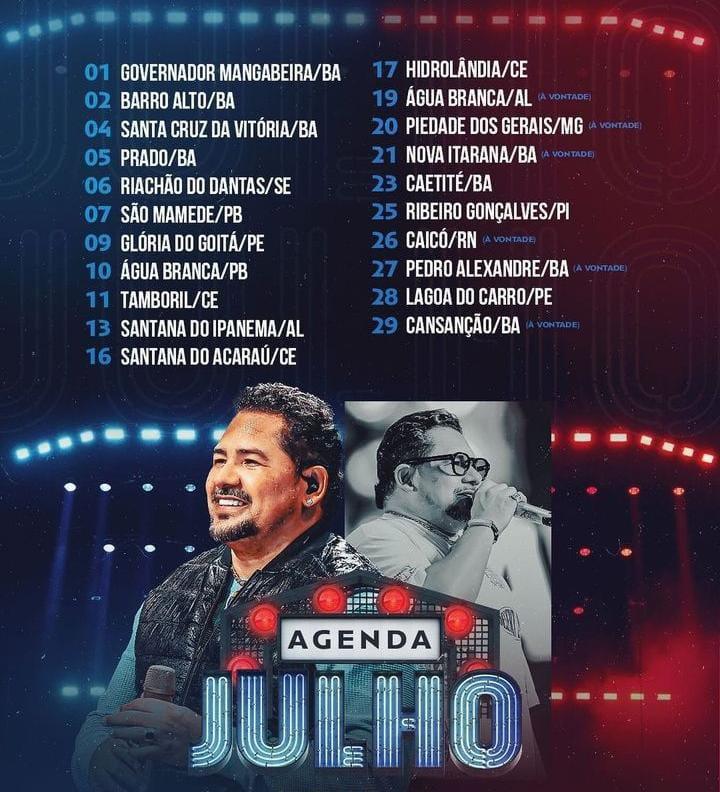 Após sucesso no São João, Zezo Potiguar tem agenda lotada em julho Após sucesso no São João, Zezo Potiguar tem agenda lotada em julho