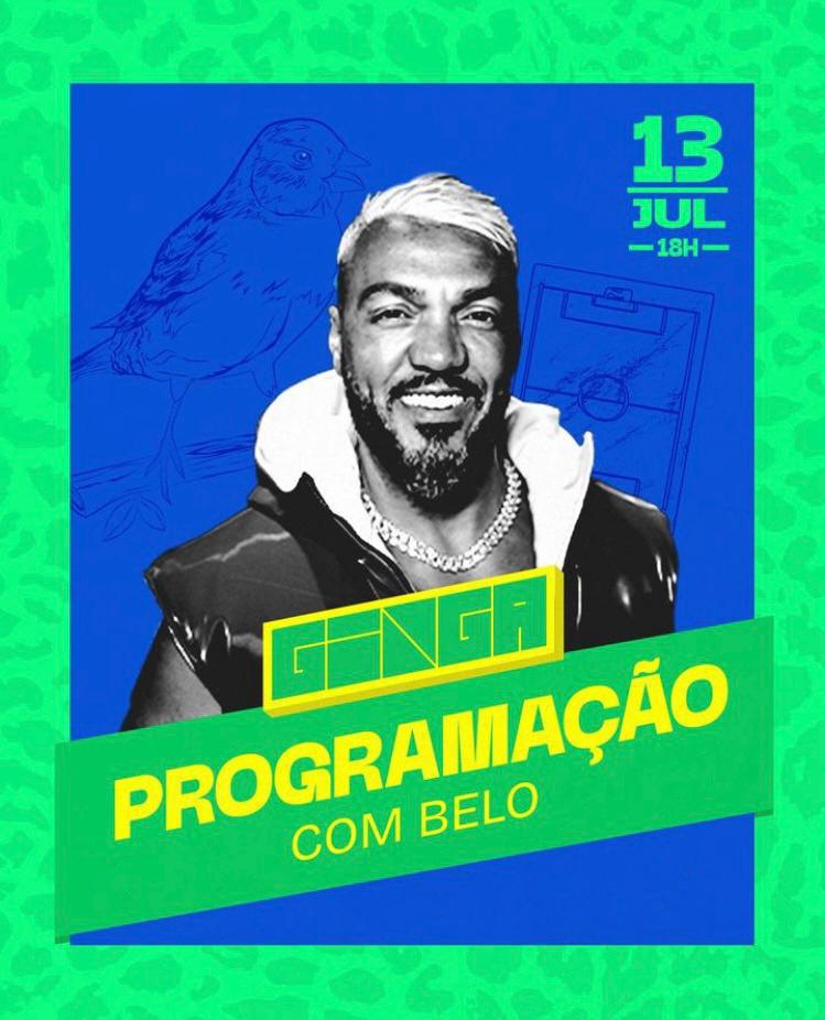 Belo, um dos maiores nomes de sucesso no pagode, é a atração principal no encerramento da festa Ginga neste sábado, 13.