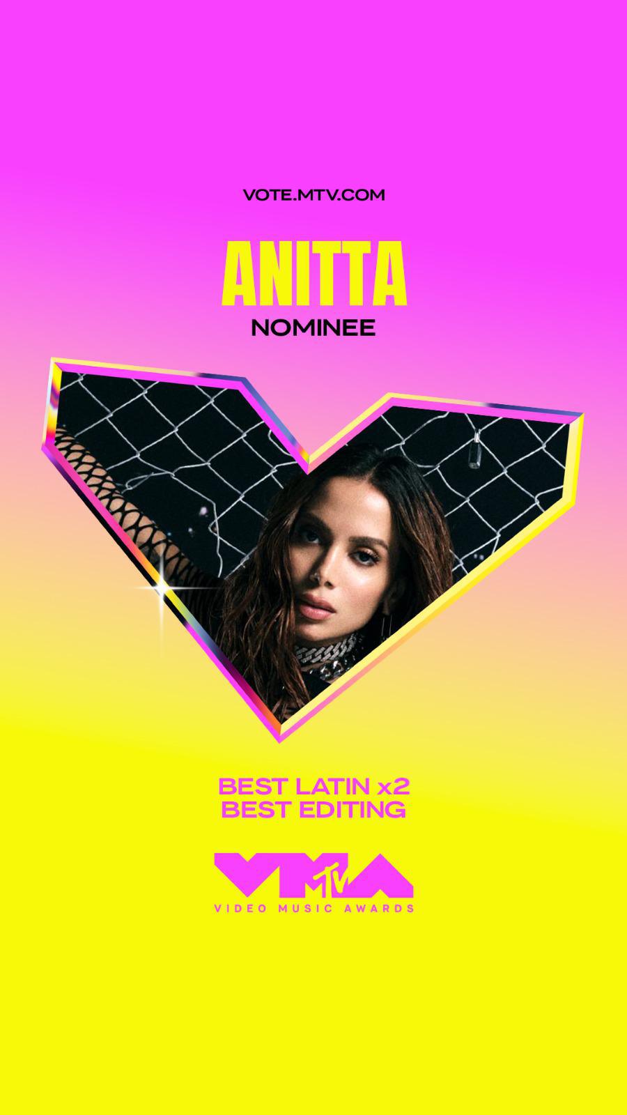 Anitta é Indicada a Três Prêmios no VMA 2024