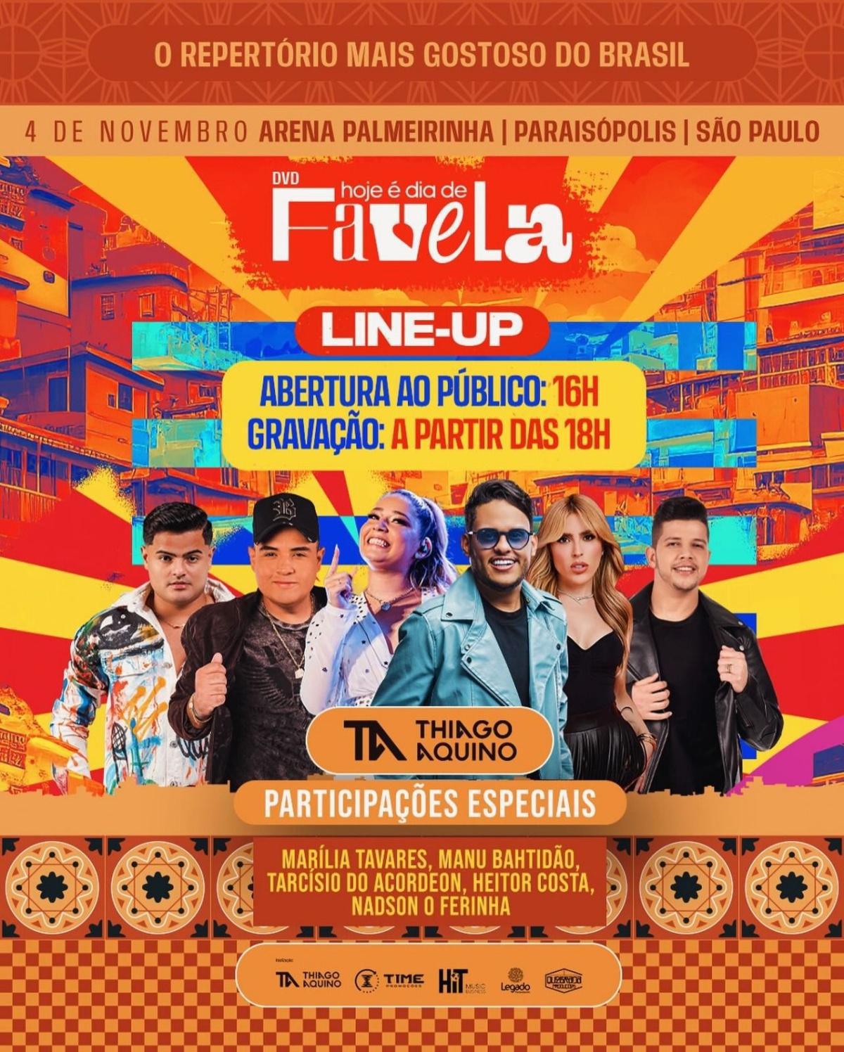 Thiago Aquino grava DVD histórico “Hoje é Dia de Favela” em Paraisópolis com participações especiais Thiago Aquino grava DVD histórico “Hoje é Dia de Favela” em Paraisópolis com participações especiais