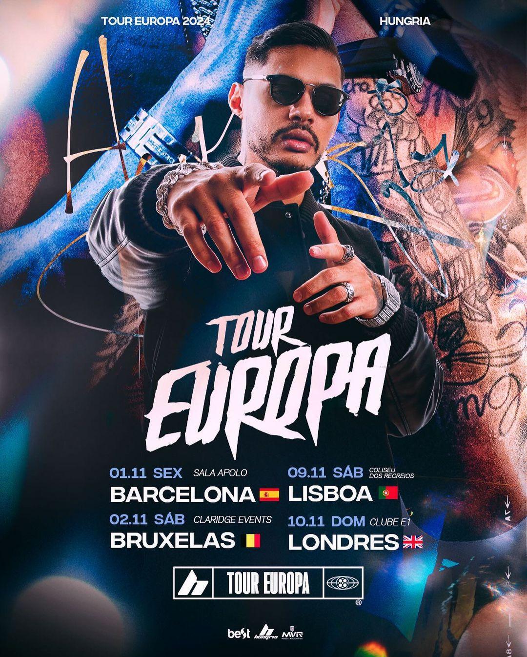 Hungria leva o rap brasileiro para a Europa em turnê internacional Hungria leva o rap brasileiro para a Europa em turnê internacional