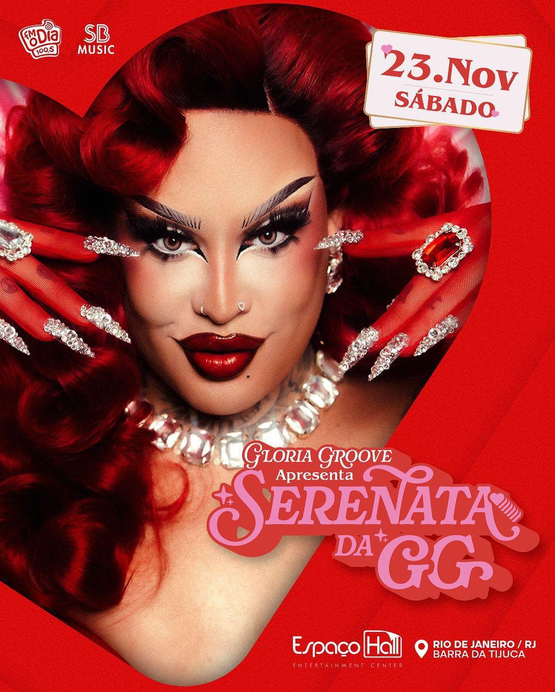 Gloria Groove leva "Serenata da GG" ao Rio de Janeiro com show especial neste sábado