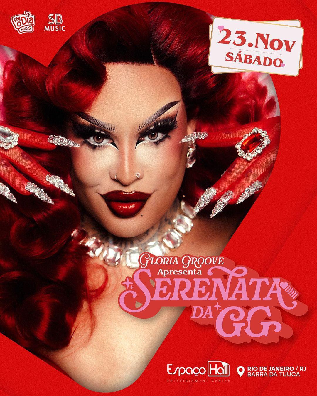 Gloria Groove leva "Serenata da GG" ao Rio de Janeiro com show especial neste sábado Gloria Groove leva "Serenata da GG" ao Rio de Janeiro com show especial neste sábado