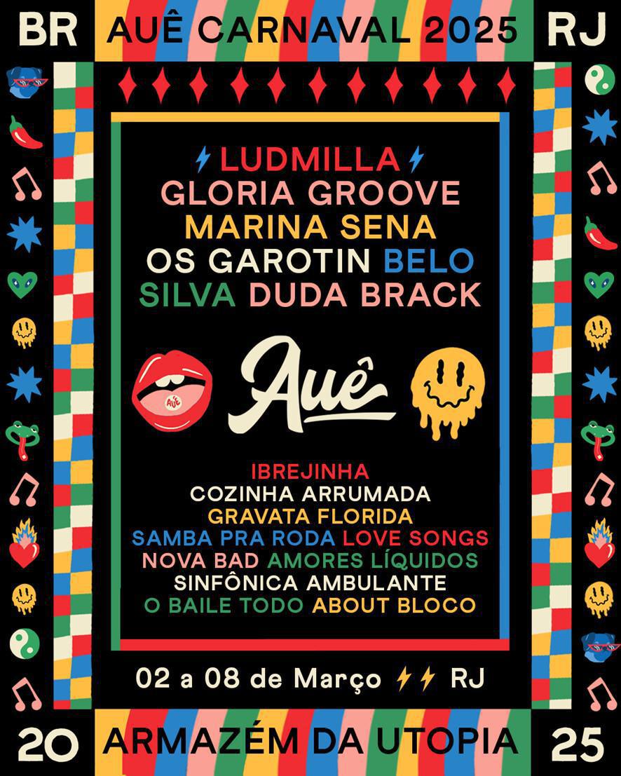 Auê 2025 anuncia line up com Ludmilla, Gloria Groove, Belo, entre outras atrações Auê 2025 anuncia line up com Ludmilla, Gloria Groove, Belo, entre outras atrações