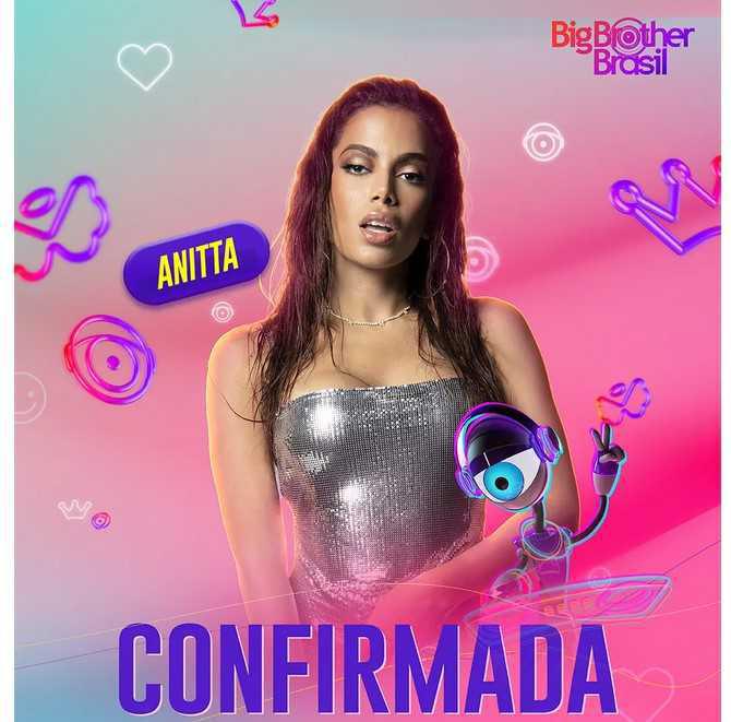 Anitta confirma presença no Big Brother Brasil nesta quarta-feira (15) Anitta confirma presença no Big Brother Brasil nesta quarta-feira (15)