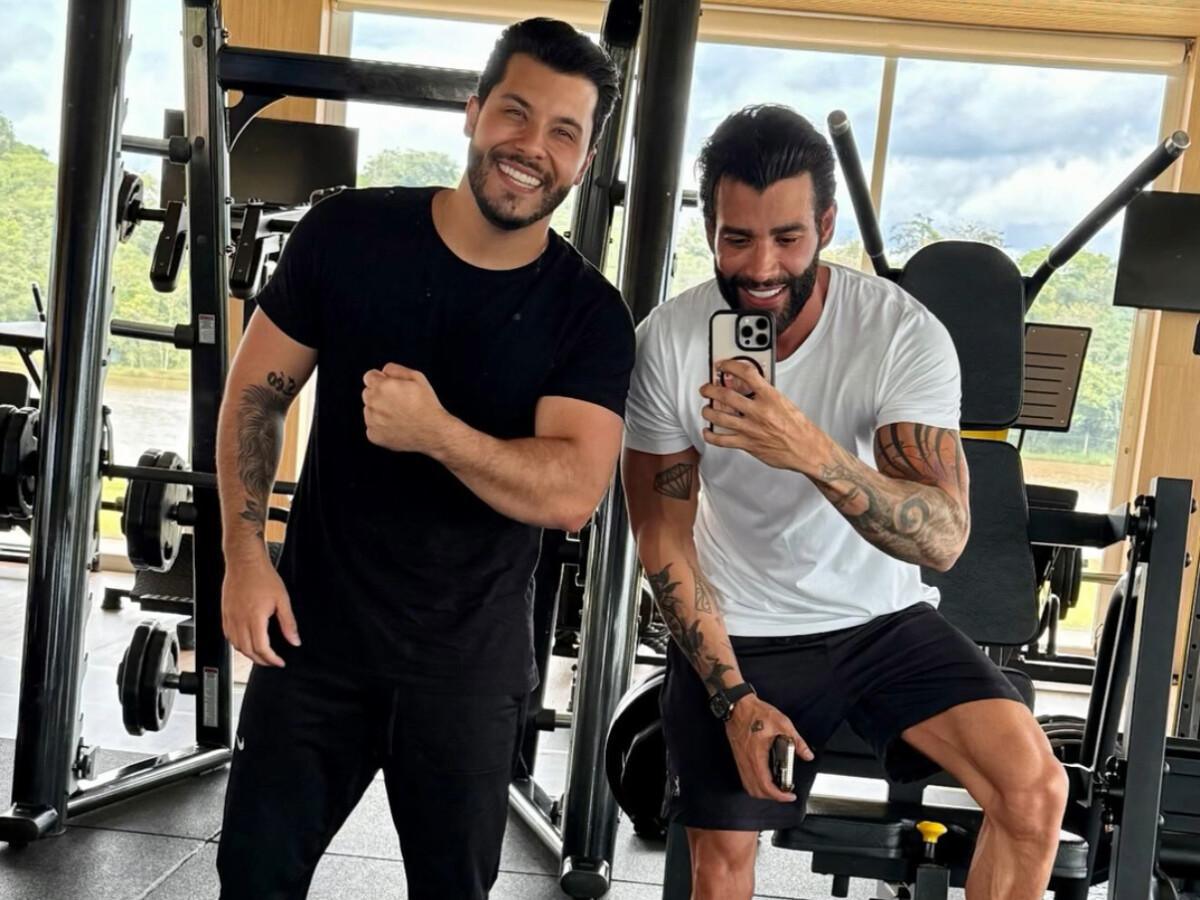 Murilo Huff e Gusttavo Lima Treinam Juntos em Academia e Chamam Atenção dos Fãs