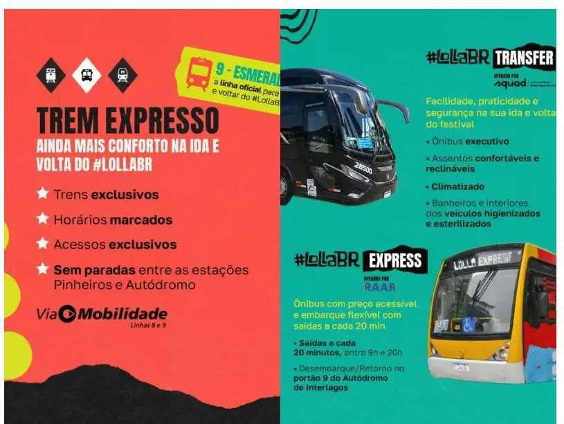 Festival Lollapalooza 2025 garante transporte público funcionando 24 horas