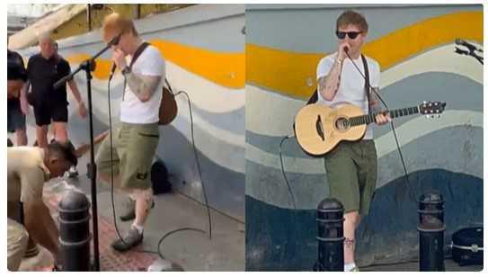 Ed Sheeran é impedido por policial de se apresentar nas ruas de Bengaluru, Índia