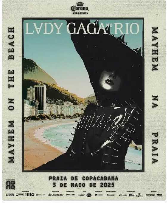 Show de Lady Gaga em Copacabana é oficialmente anunciado Show de Lady Gaga em Copacabana é oficialmente anunciado