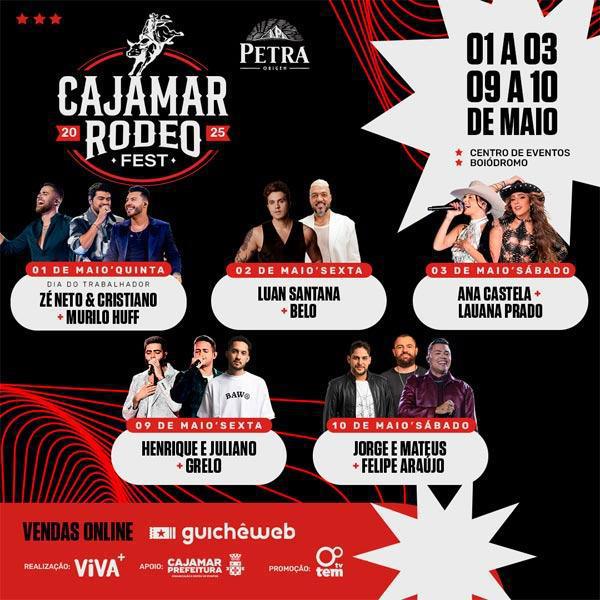 Agenda Henrique e Juliano Maio 2025