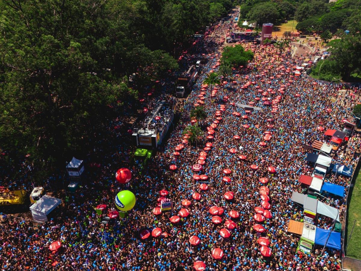 Leo Santana arrasta uma multidão de foliões no Ibirapuera